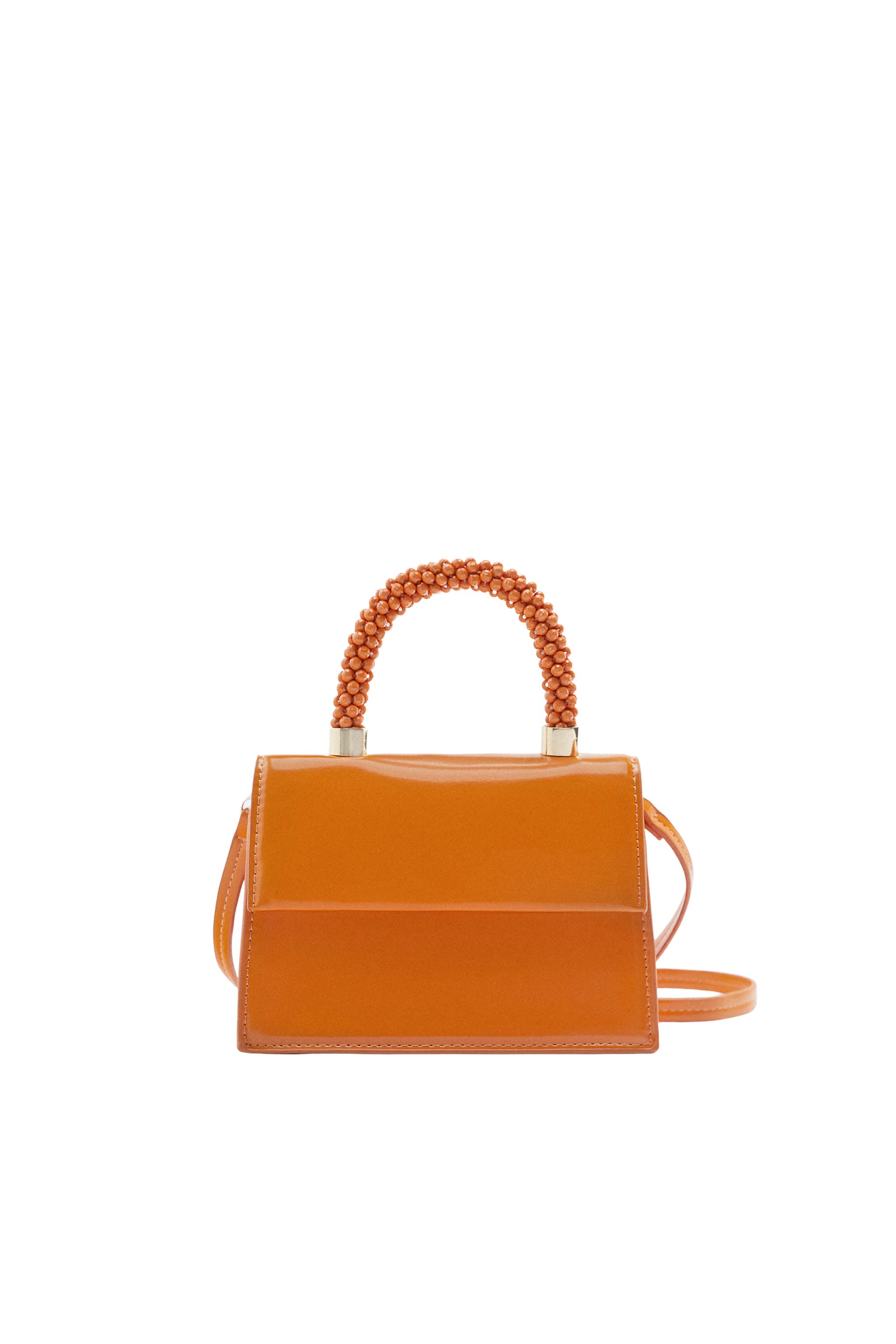 MINI SAC AVEC POIGNEE FANTAISIE Orange ZARA Belgique Belgium